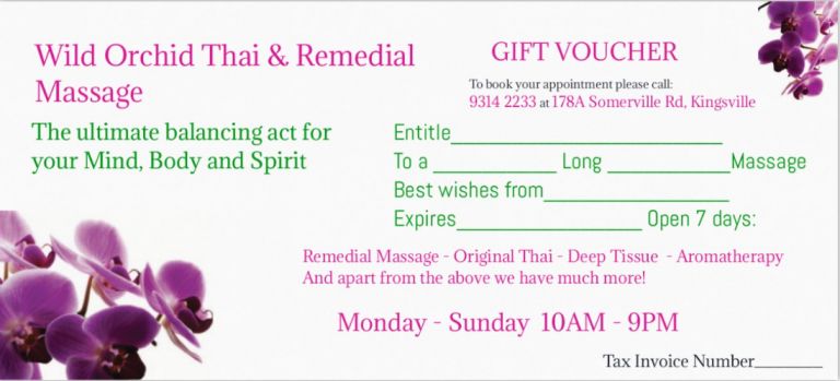 Wild Orchid Thai And Remedial Massage Yarraville